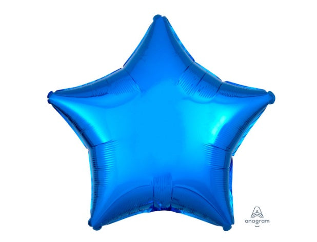 18" Metallic Blue Star Balloon