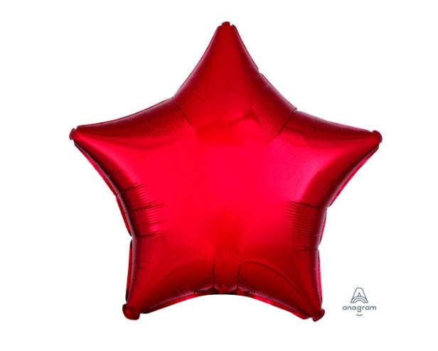 18" Metallic Red Star Balloon