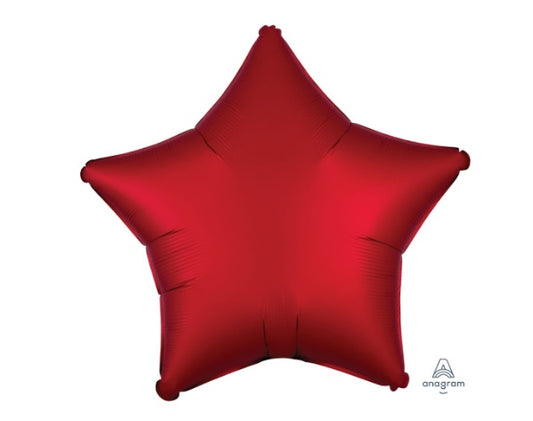 18" Satin Luxe Sangria Star Balloon